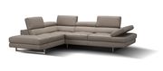 Adjustable armrests compact peanut leather sectional by J&M additional picture 2