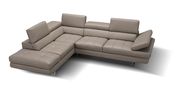 Adjustable armrests compact peanut leather sectional additional photo 3 of 3
