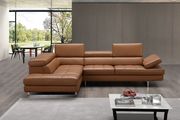 Adjustable armrests caramel leather sectional by J&M additional picture 4