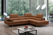 Adjustable armrests caramel leather sectional by J&M additional picture 2