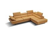 Adjustable armrests compact freesia leather sectional additional photo 2 of 3