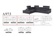 Modern leather sectional sofa w/ adjustable headrests additional photo 2 of 1