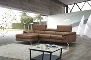 Modern leather sectional sofa w/ adjustable headrests additional photo 3 of 6