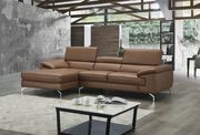Modern leather sectional sofa w/ adjustable headrests additional photo 4 of 6