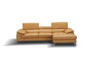Adjustable headrest leather sectional sofa in freesia by J&M additional picture 2