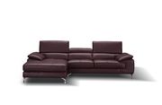 Modern leather sectional sofa w/ adjustable headrests by J&M additional picture 3