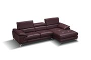 Modern leather sectional sofa w/ adjustable headrests additional photo 2 of 3