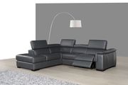 Gray premium leather power recliner sectional by J&M additional picture 2