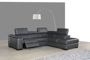 Gray premium leather power recliner sectional by J&M additional picture 2