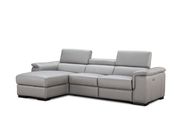 Light gray full leather recliner sectional by J&M additional picture 4