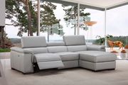 Light gray full leather recliner sectional by J&M additional picture 2