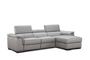 Light gray full leather recliner sectional by J&M additional picture 3
