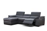 Dark gray premium leather sectional additional photo 2 of 3