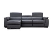 Dark gray premium leather sectional by J&M additional picture 4