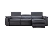 Dark gray premium leather motion sectional by J&M additional picture 5