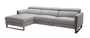Modern gray fabric power recliner sectional sofa by J&M additional picture 3