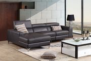 Espresso gray premium leather power recliner sectional by J&M additional picture 2