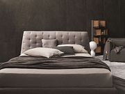 Platform storage bed in taupe gray fabric by J&M additional picture 3