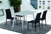 Black chairs + glass top table 5pcs casual set by J&M additional picture 2
