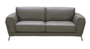 Gray full leather contemporary sofa by J&M additional picture 2