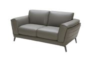 Gray full leather contemporary sofa by J&M additional picture 4