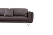 Premium sleek chocolate leather sectional by J&M additional picture 3