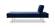 Blue fabric / gold metal legs sofa bed additional photo 2 of 4
