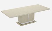 Light walnut / beige high gloss modern dining table by J&M additional picture 2