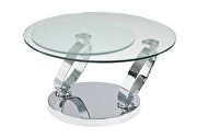 Rotating glass top coffee table additional photo 2 of 2