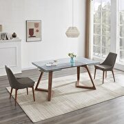 Clear glass top extension dining table by J&M additional picture 2