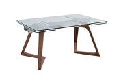 Clear glass top extension dining table by J&M additional picture 11
