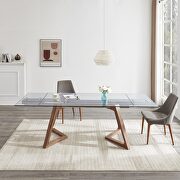 Clear glass top extension dining table by J&M additional picture 3