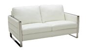 White contemporary leather sofa additional photo 2 of 7