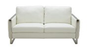 White contemporary leather sofa by J&M additional picture 4