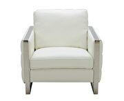 White contemporary leather sofa additional photo 5 of 7