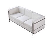 Modern designer replica white full leather sofa by J&M additional picture 3