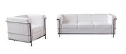 Modern designer replica white full leather sofa by J&M additional picture 6