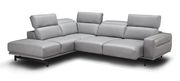 Modern light gray leather sectional additional photo 3 of 4