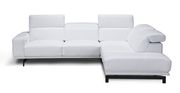 Modern snow white leather sectional additional photo 2 of 4