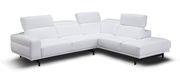 Modern snow white leather sectional additional photo 3 of 4