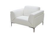 White leather ultra-modern chair additional photo 2 of 1