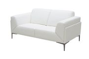 White leather loveseat in ultra-modern style by J&M additional picture 2