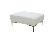 White leather ultra-modern ottoman additional photo 2 of 1