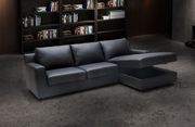 Black premium sectional w/ a built-in sleeper and storage by J&M additional picture 2