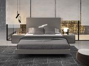 Modern gray finish profile bed in minimalistic style additional photo 3 of 6