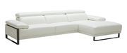 White leather low-profile sectional sofa additional photo 3 of 3