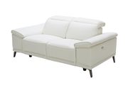 White thick premium leather recliner sofa by J&M additional picture 3