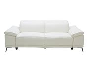 White thick premium leather recliner sofa additional photo 5 of 4