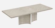 Light maple / beige / chrome modern dining table additional photo 2 of 5