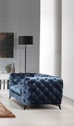Glam style velour fabric tufted sofa by J&M additional picture 5